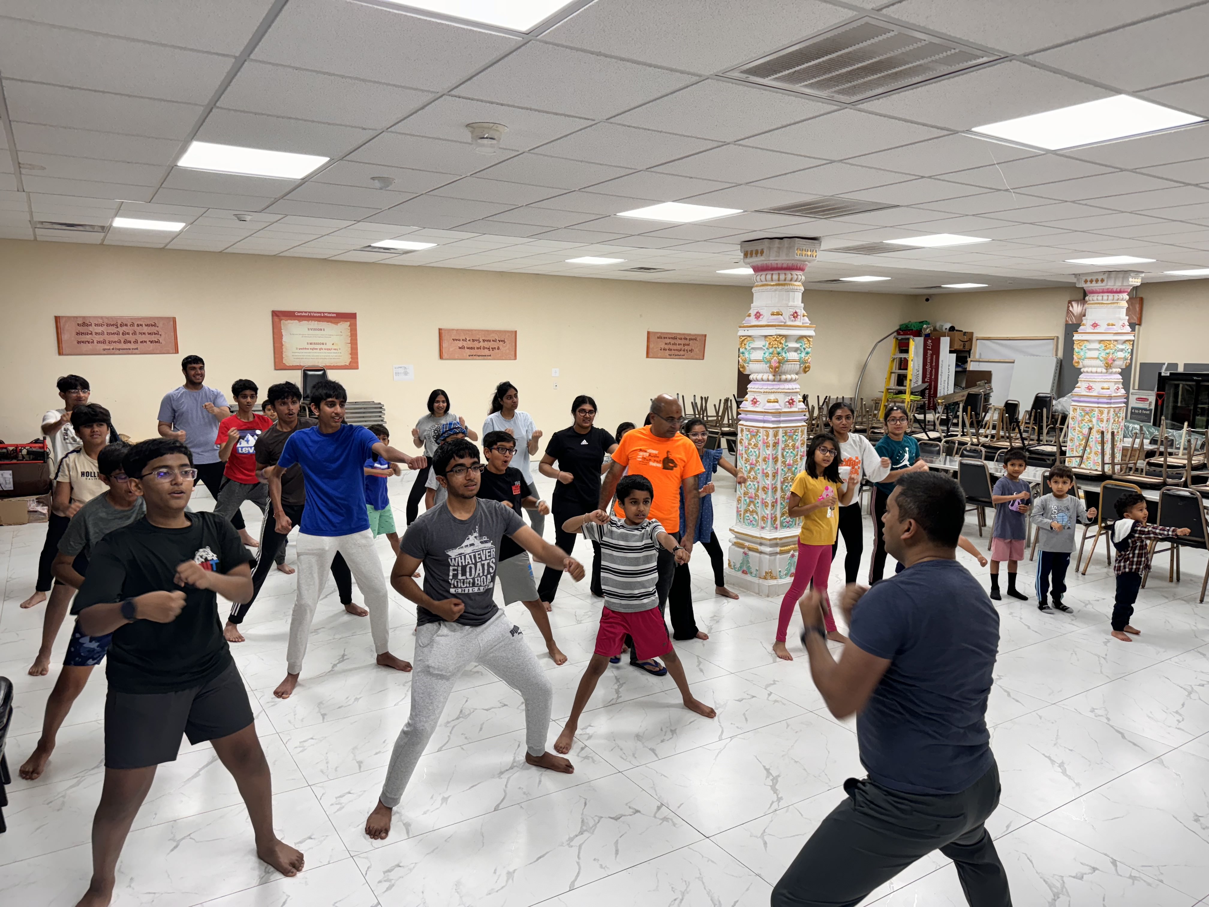 Children participating in physical games