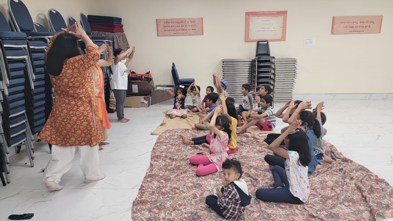 Yoga and mindfulness session