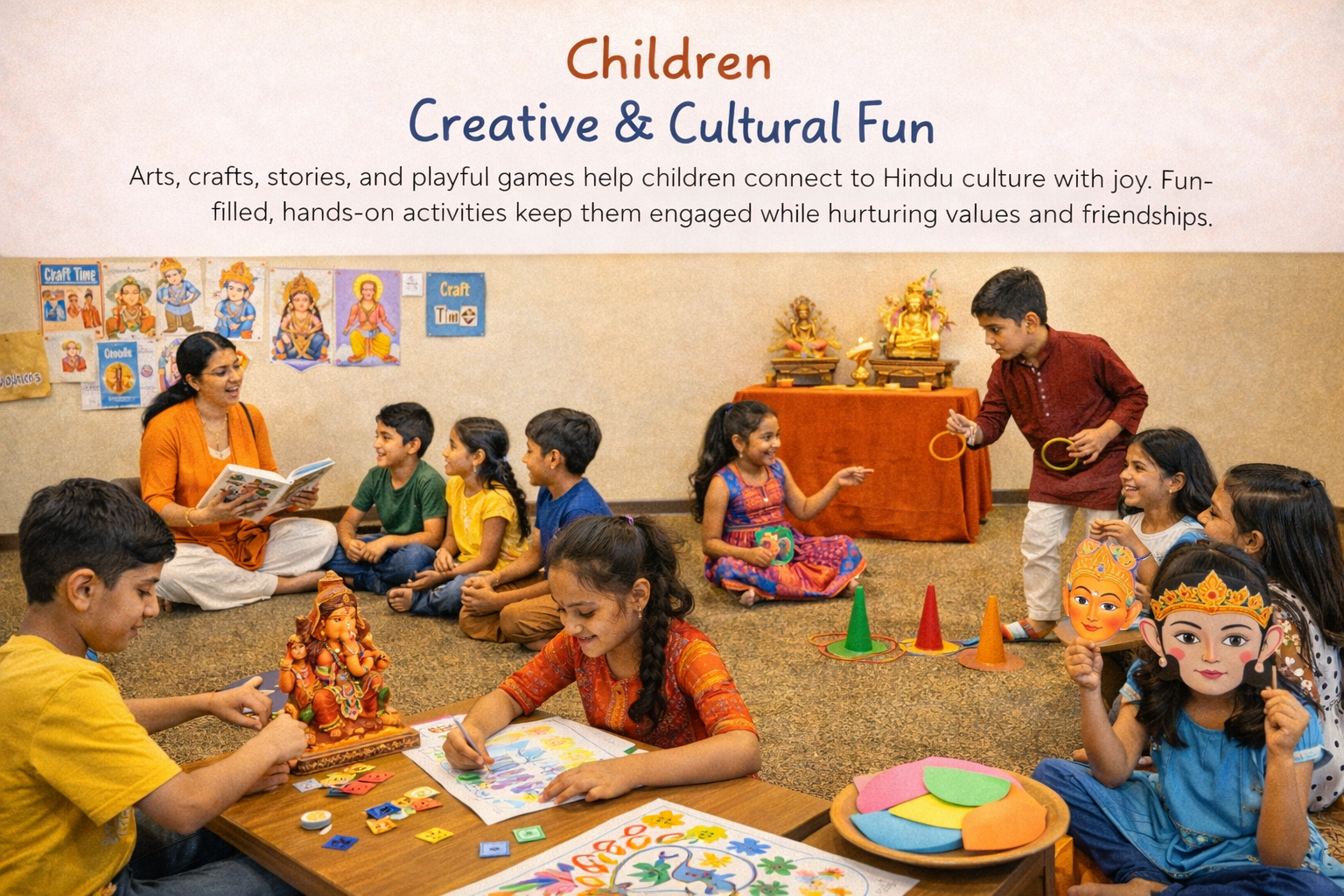 Children at Hindu Heritage Camp